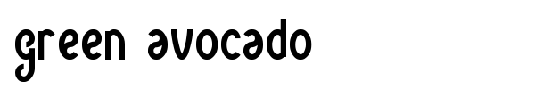 Green Avocado font preview